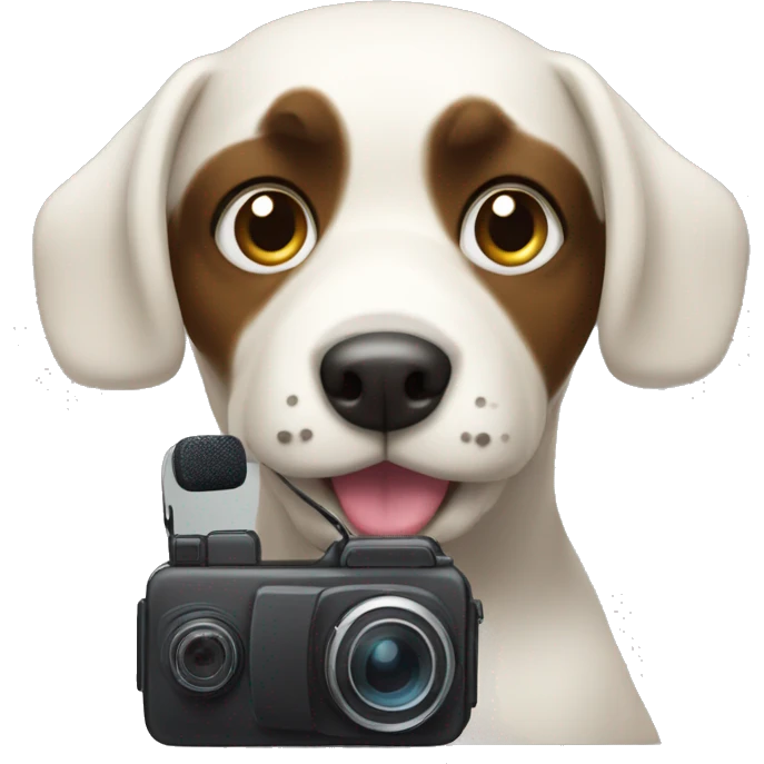 Bollipoo Dog with videocamera emoji