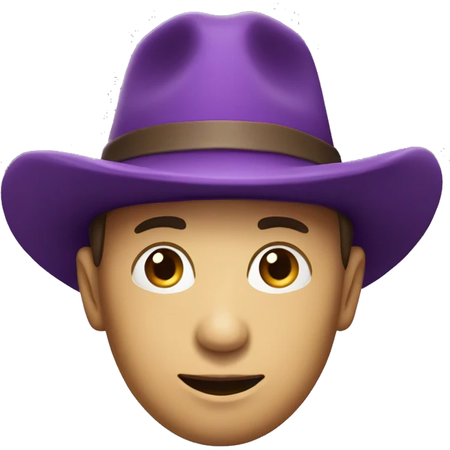 Paresseux avec un chapeau violet emoji