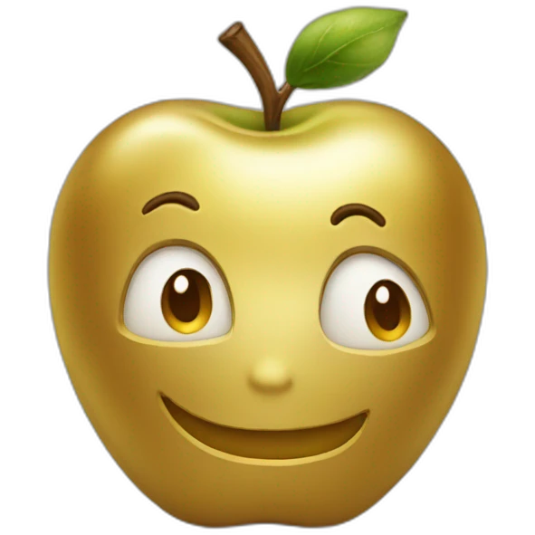 gold apple emoji