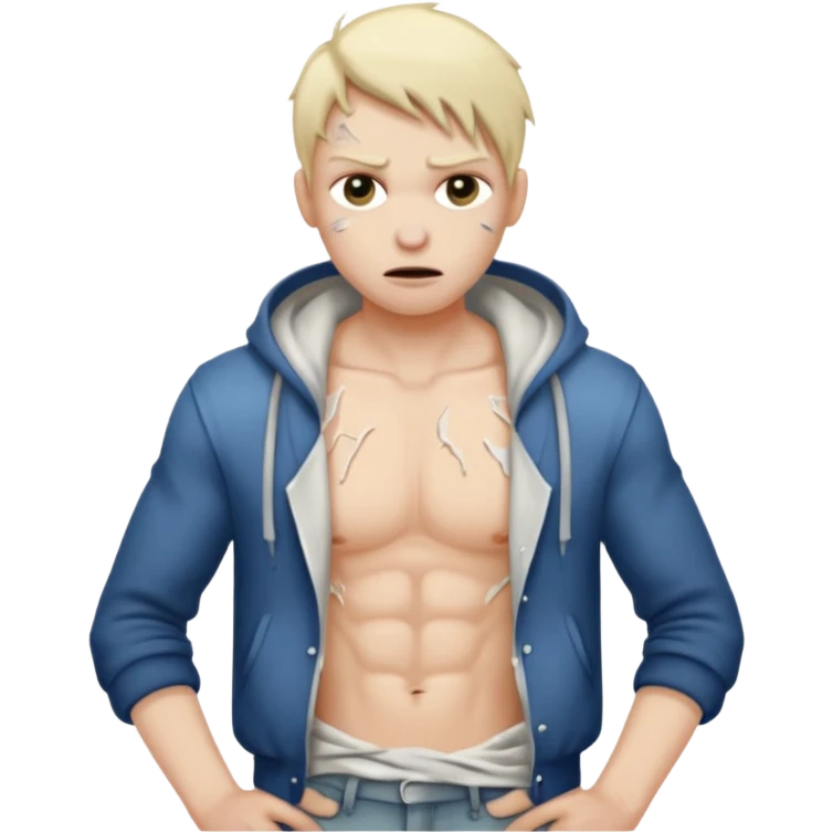 bad dirty, ripped clothes emoji