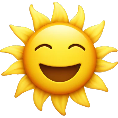 A happy sun emoji emoji