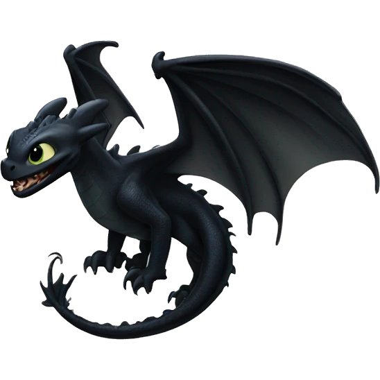 Toothless the dragon  emoji