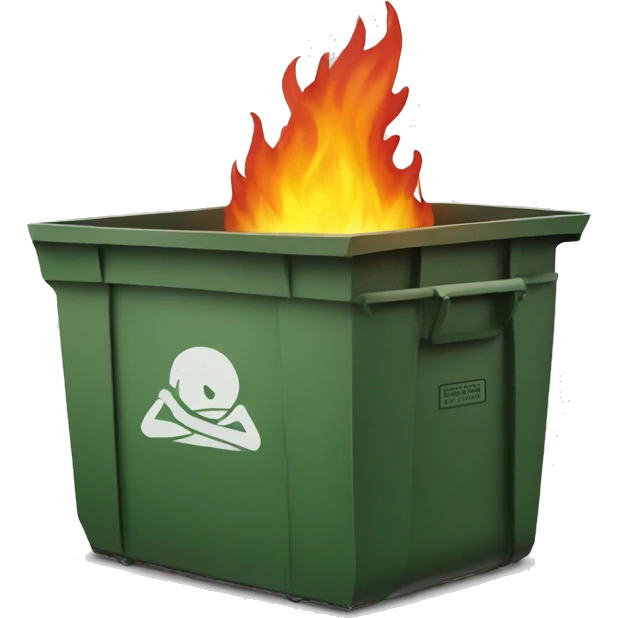 Dumpster on fire emoji