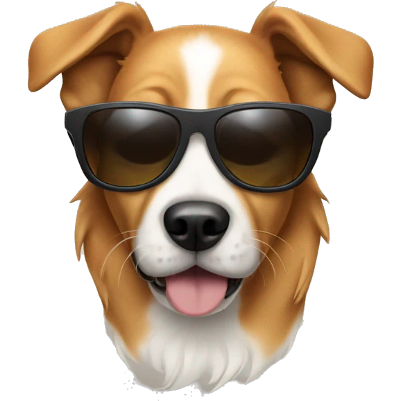 Dog wearing sunglasses emoji