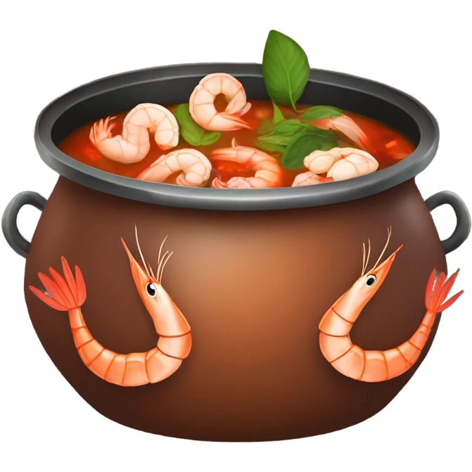 iron pot tom yum with handles emoji