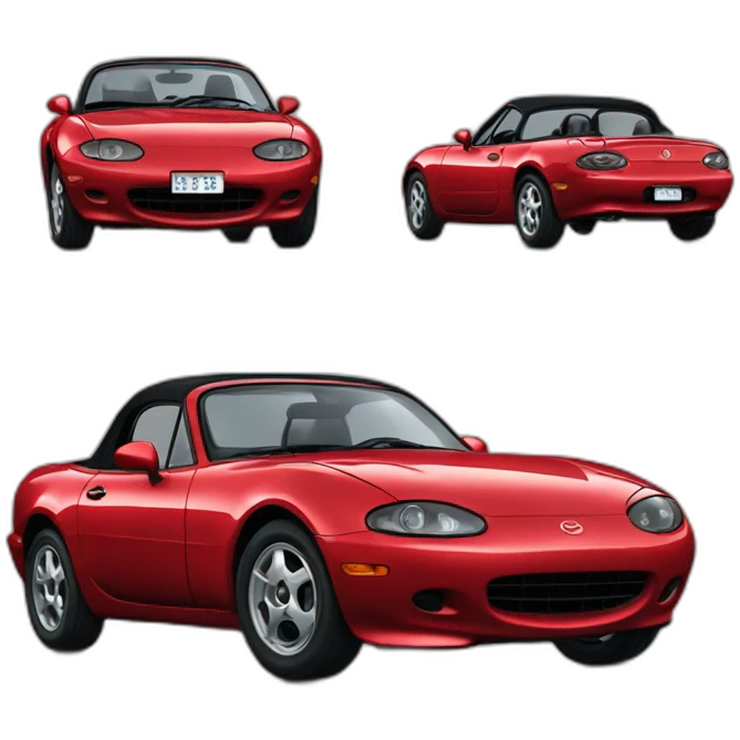 Red 1993 mazda miata emoji