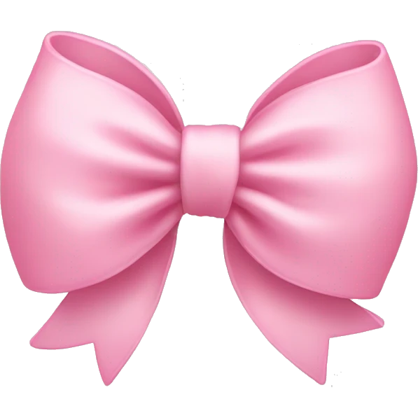 Cute light pink bow emoji