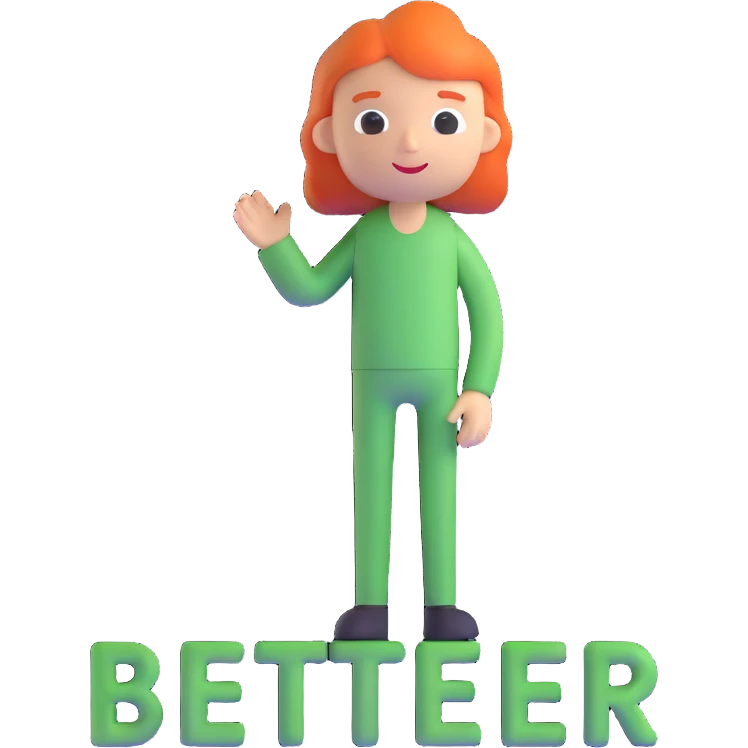 cool product owner named Peleg working at a game company in Israel with the name 'Better' featured, fun energetic modern vibe emoji