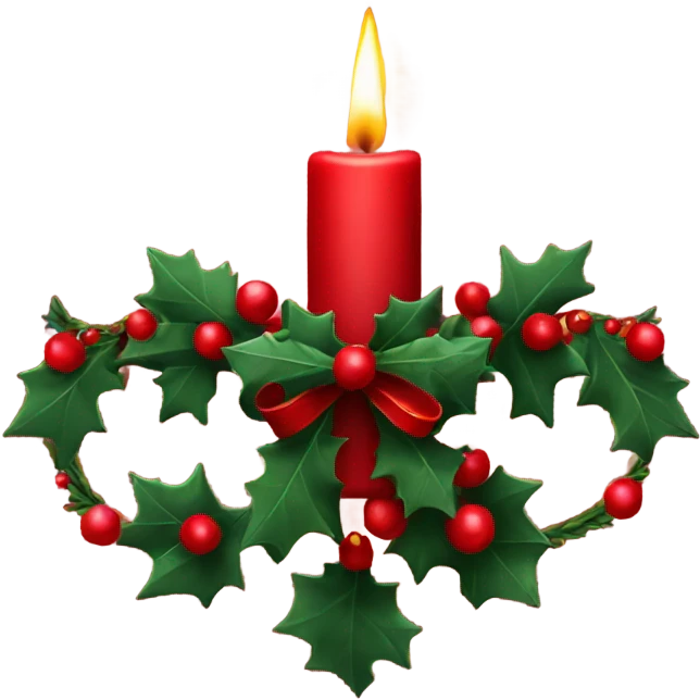 Red Christmas candle arch   emoji