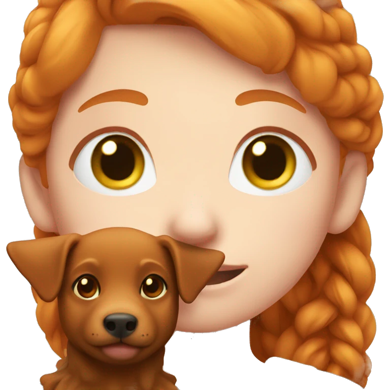 Ginger girl with a Shepherd  emoji