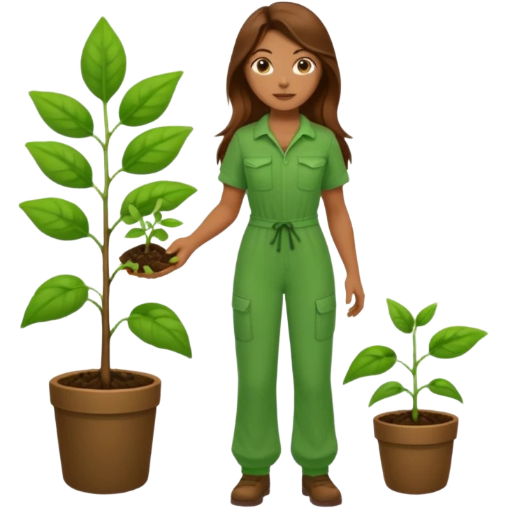 female hero for sustainability full body emoji