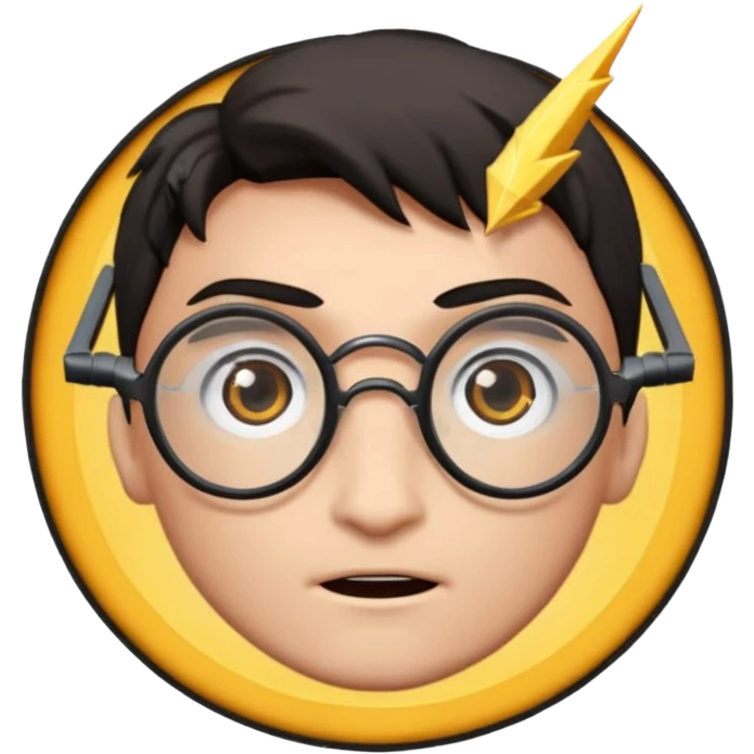 Harry Potter glasses with the scar and without the face  emoji