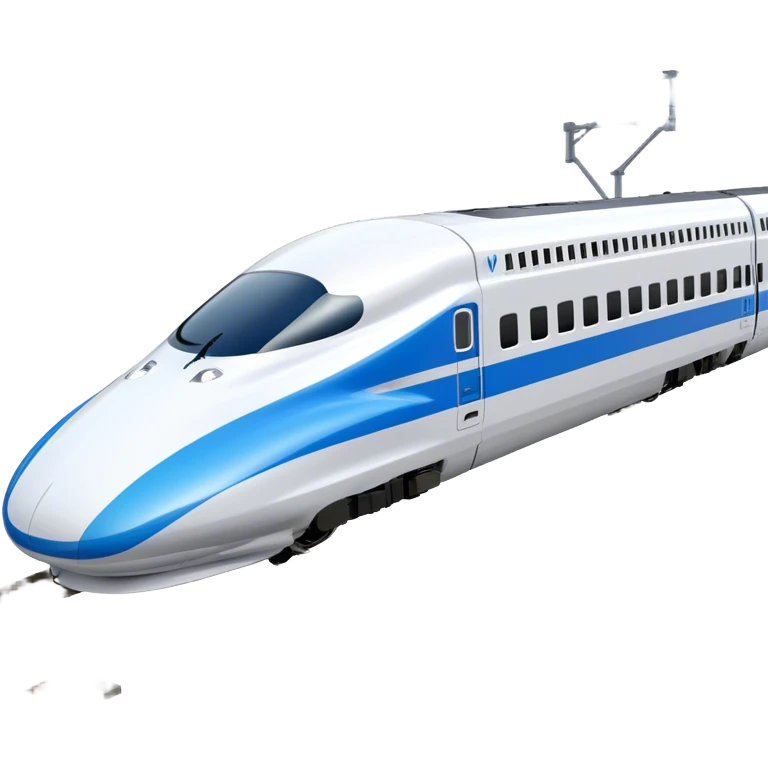 High-Speed Train (Shinkansen) - JR East (Model Year: 2021) (Iconic colour: White with blue) emoji