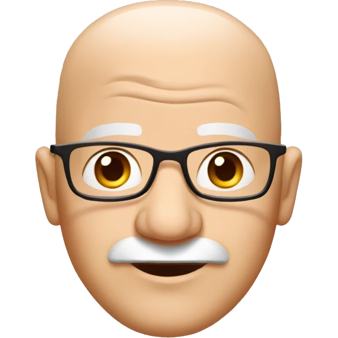 Bald old man with pink bow on his head emoji