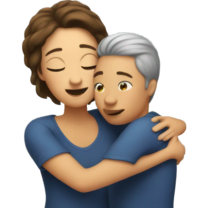Hugging my mom emoji