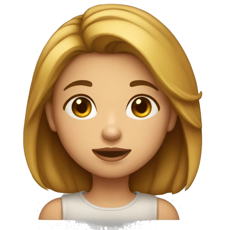 Une fille qui fait un bisou  emoji