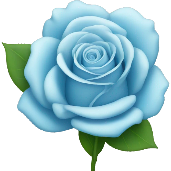 Light blue rose flower emoji
