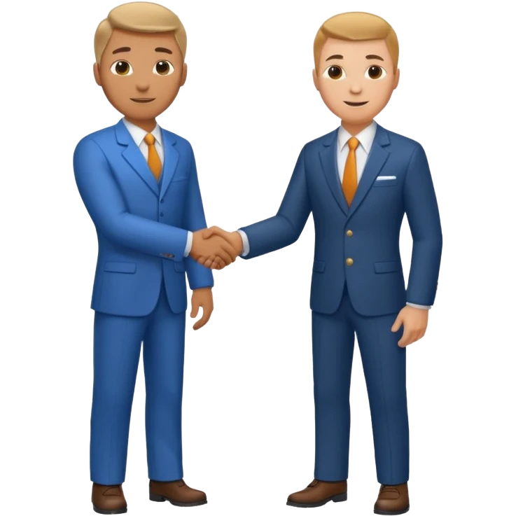 Mechanic and gentleman shaking hands emoji