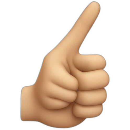 hand with one finger up emoji