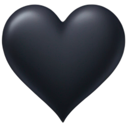 Shadow heart emoji