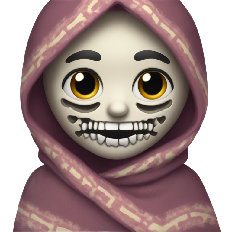Girl skeleton wearing blanket  emoji