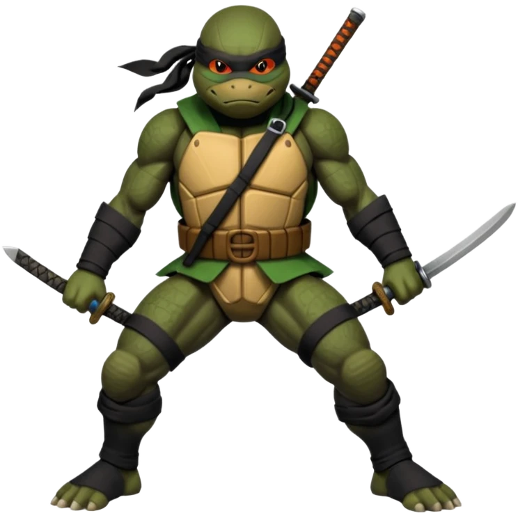 Teenage Mutant Ninja Turtles dressed in black ninja attire emoji