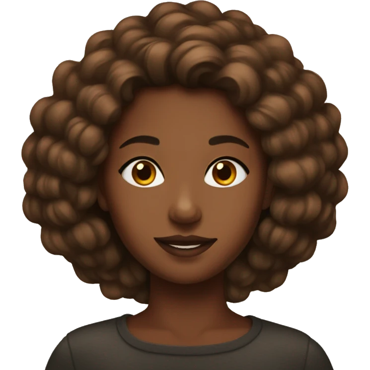  brown beauty portrait emoji