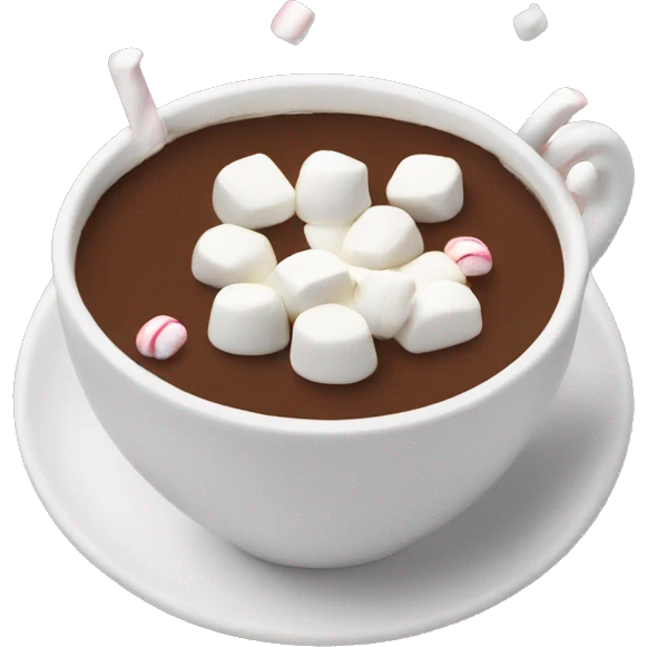 Hot chocolate with marshmallows Christmas themed  emoji
