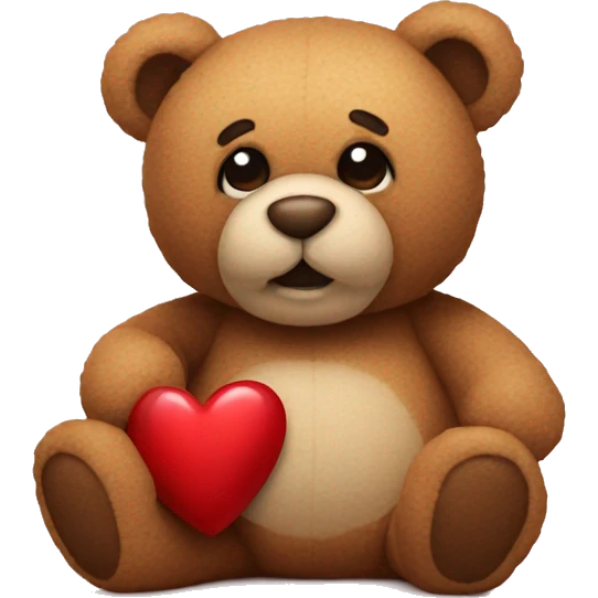 teddy with heart emoji