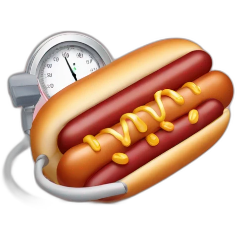 Hotdog blood pressure cuff emoji