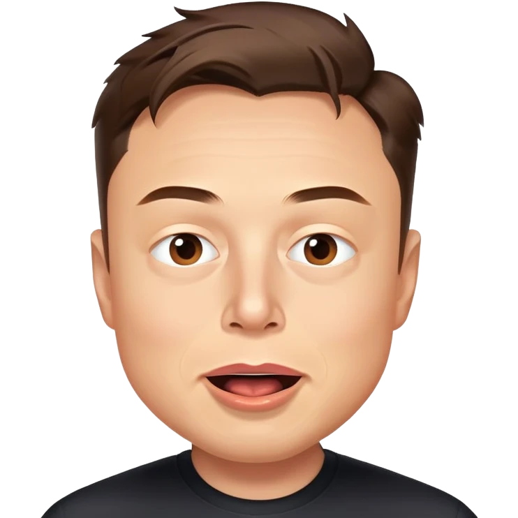 Elon musk mewing emoji