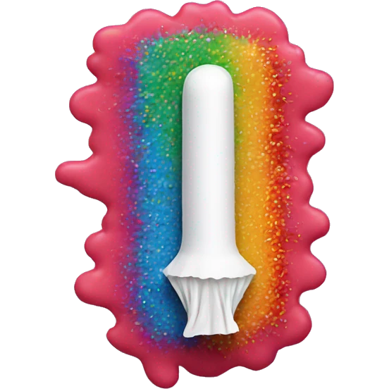 tampon with rainbow sprinkles emoji