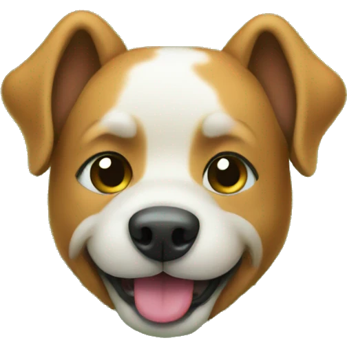 Dog on grass emoji