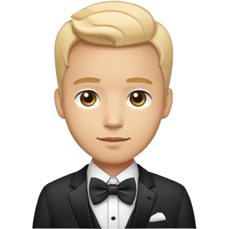 monsieur habillé en costume avec un noeud papillon emoji