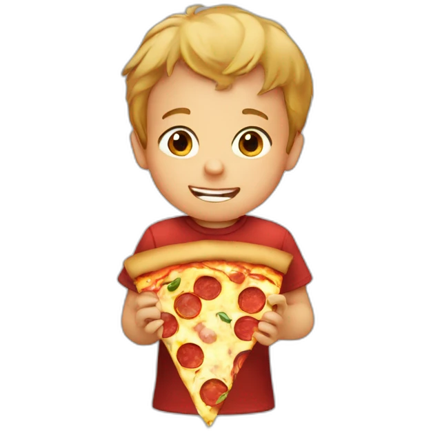 kid eating pizza emoji
