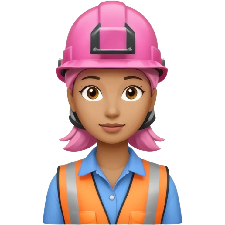 construction worker woman pink helmet emoji