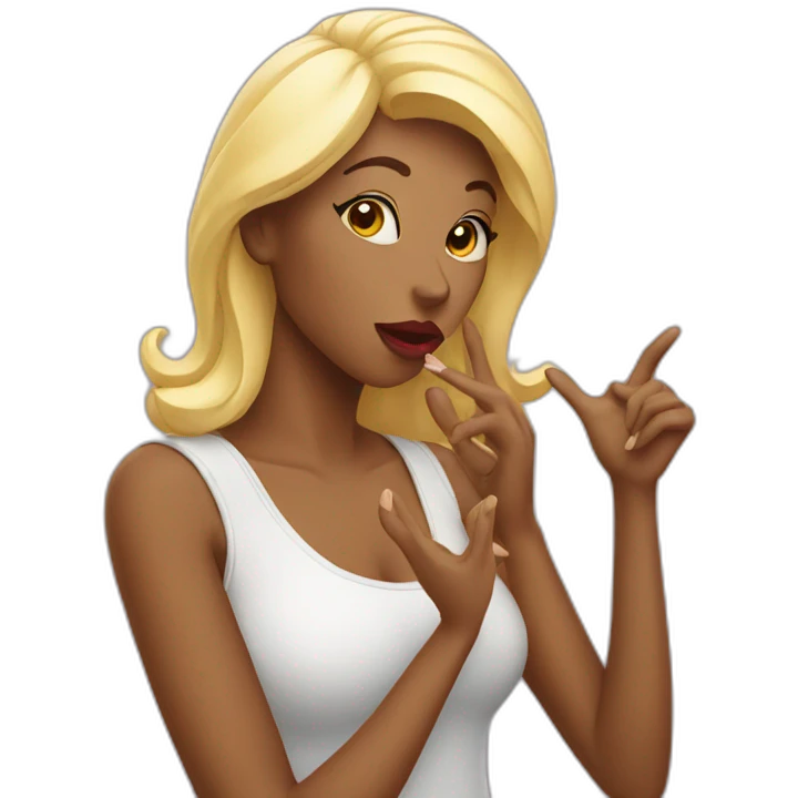 woman blowing kiss emoji