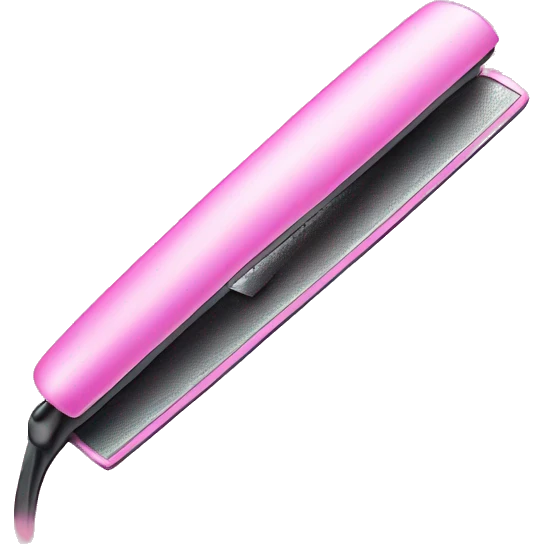 Pink straightening iron emoji