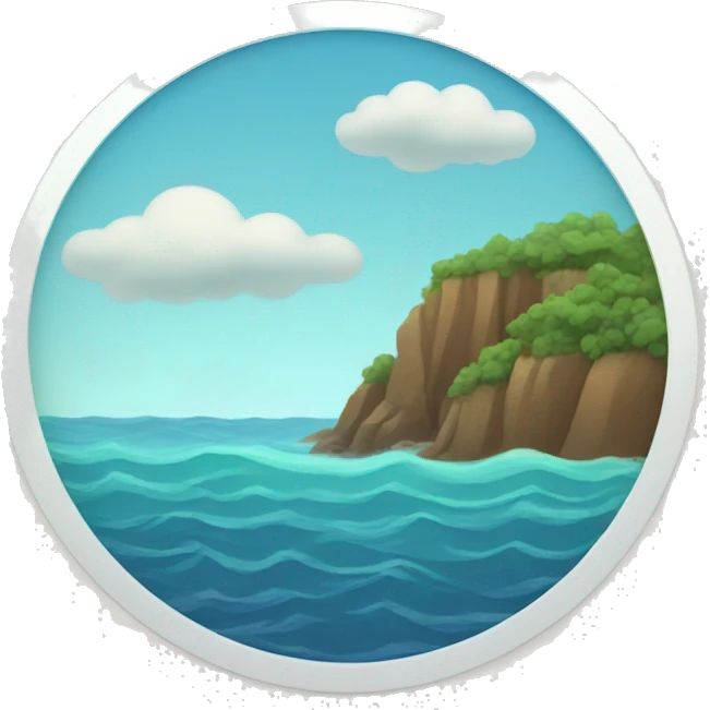 postcard icon ocean emoji
