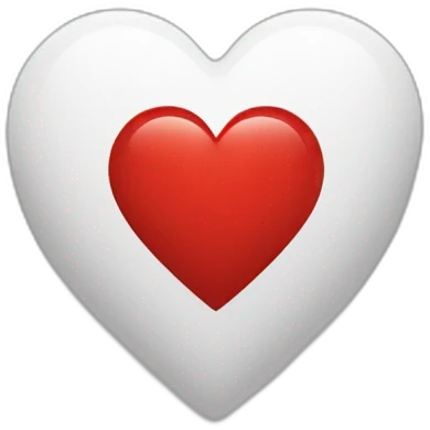 Half red & half white heart emoji