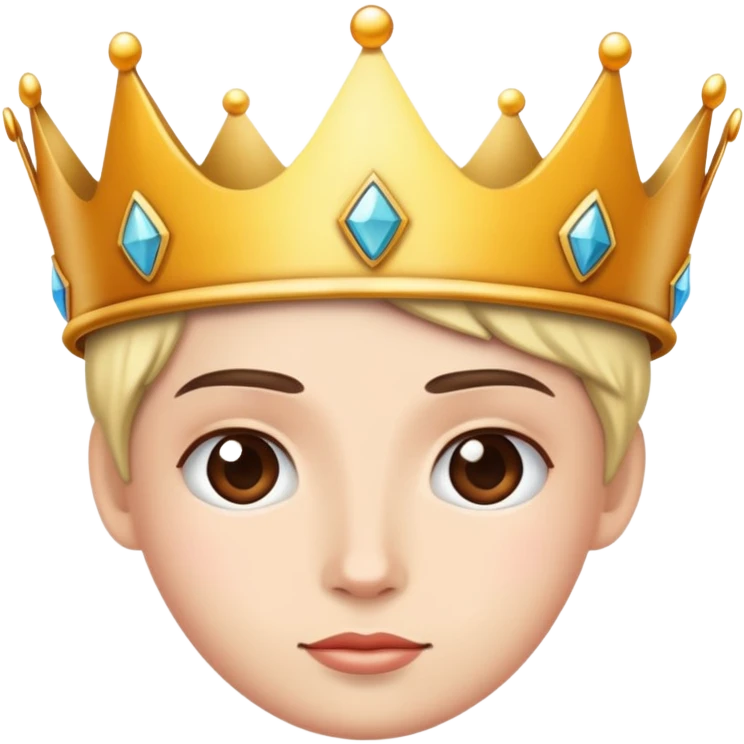 Wearing a crown emoji