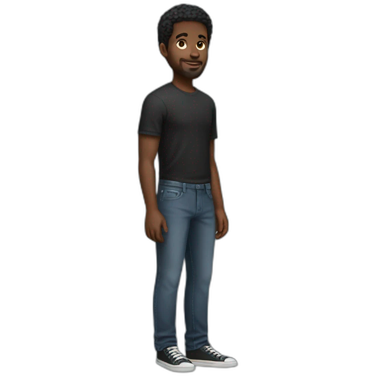 Black man full body emoji