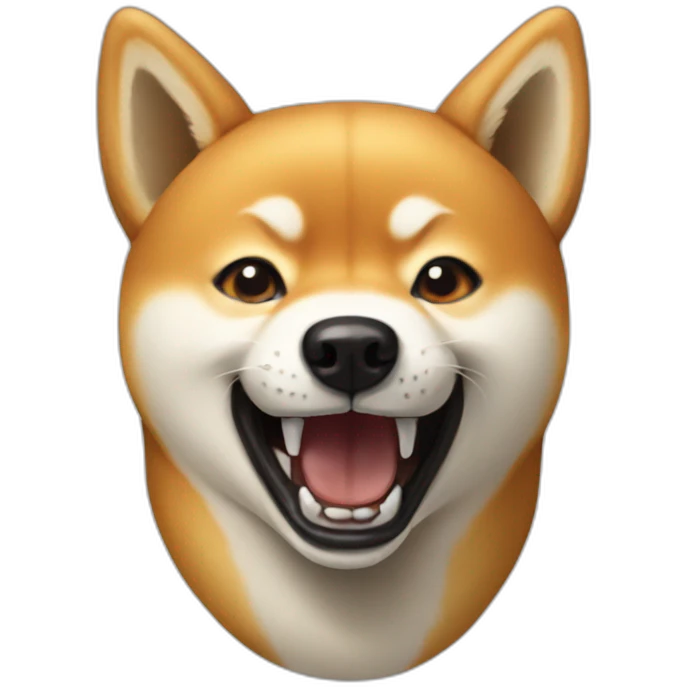 screaming shiba dog emoji
