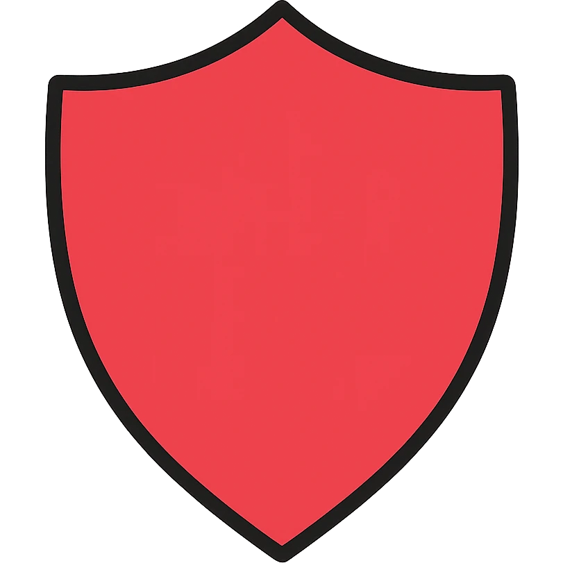 red shield icon emoji