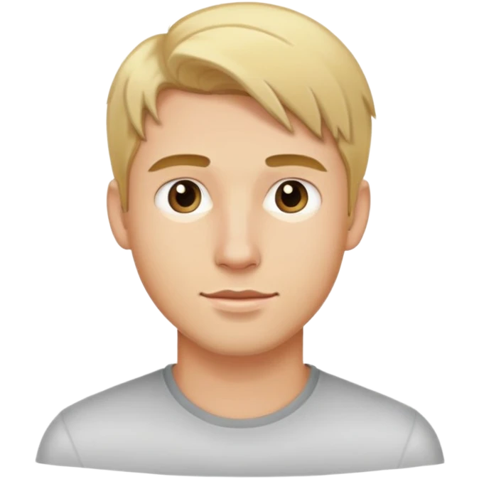 young man with blonde hair and light stubble emoji