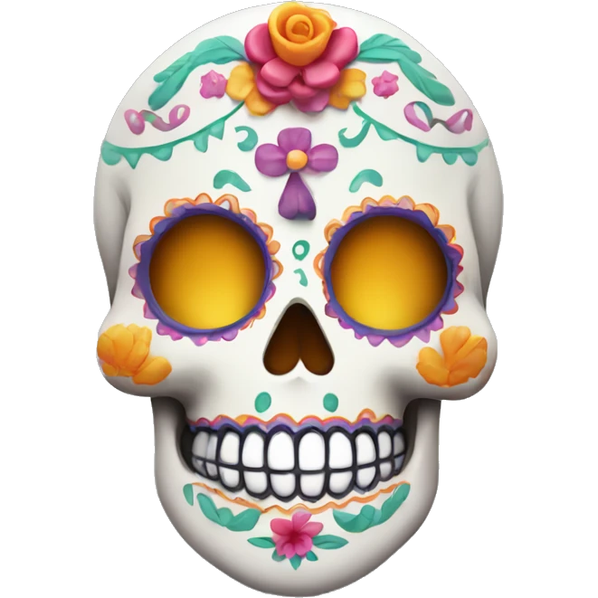 decorated sugar skull emoji