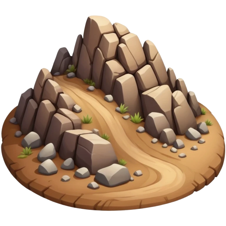 Hill of dirt and rocks emoji