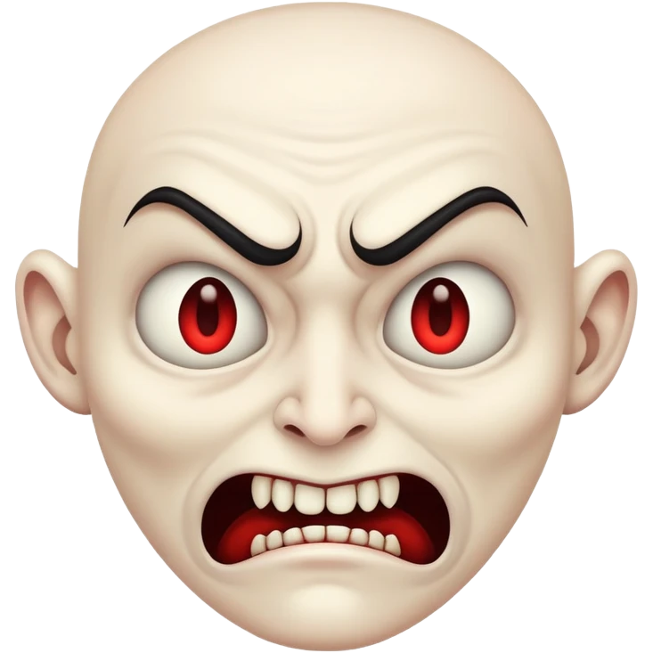 Mad evil face emoji