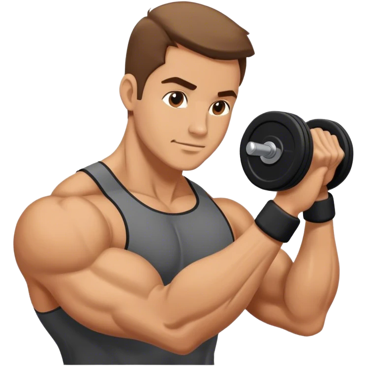 man weighted wrist curl emoji