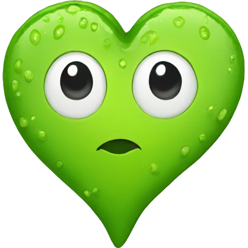 Lime heart emoji